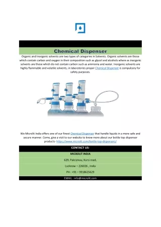 organic and inorganic solvents are two types