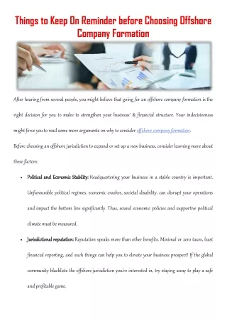 things to keep on reminder before choosing