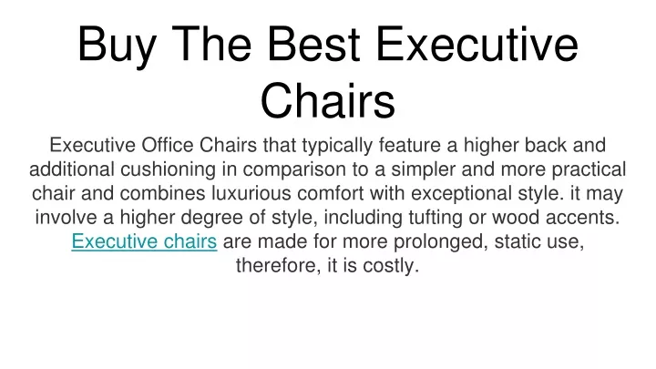buy the best executive chairs