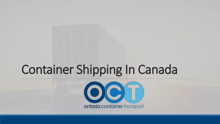 container shipping in canada