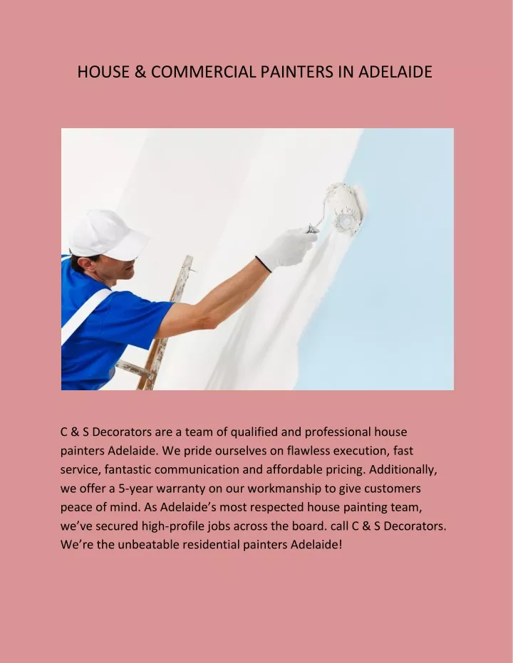 house commercial painters in adelaide