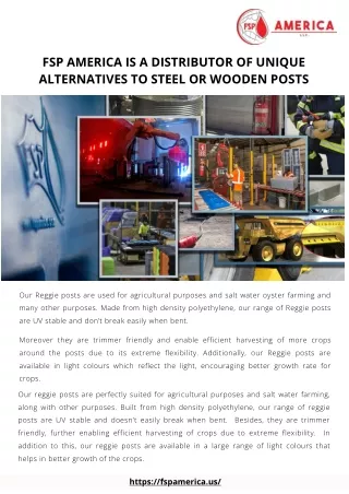 fsp america is a distributor of unique
