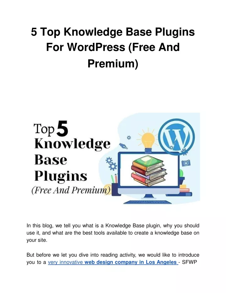 5 top knowledge base plugins for wordpress free and premium