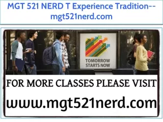 MGT 521 NERD T Experience Tradition--mgt521nerd.com