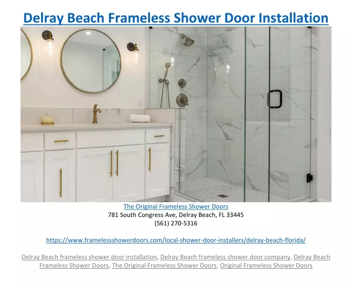 delray beach frameless shower door installation