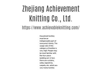 Zhejiang Achievement Knitting Co., Ltd.