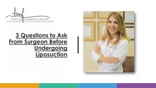 3 questions to ask from surgeon before undergoing liposuction