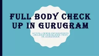 full body check up in gurugram