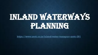 inland waterways planning