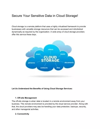 Secure Your Sensitive Data in Cloud Storage!