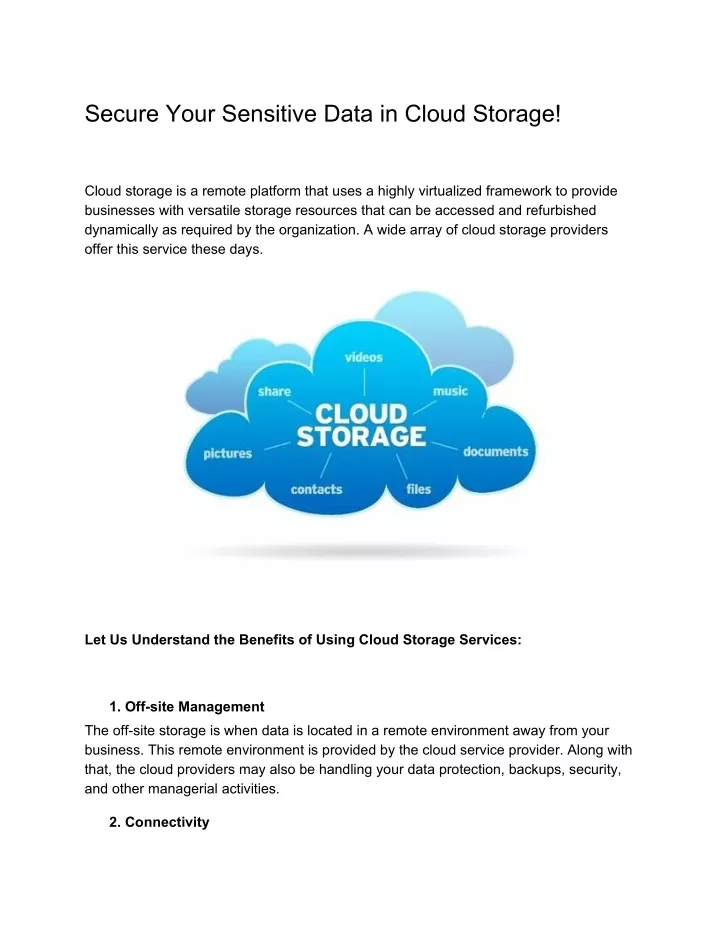 secure your sensitive data in cloud storage