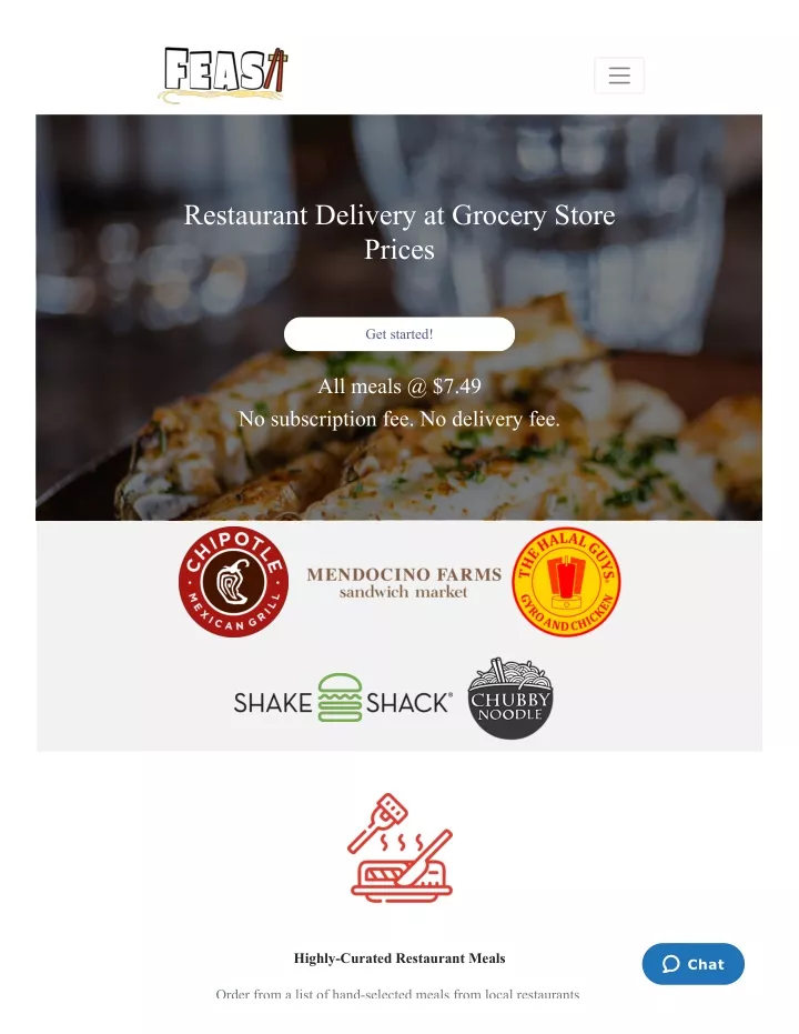 restaurant delivery at grocery store prices