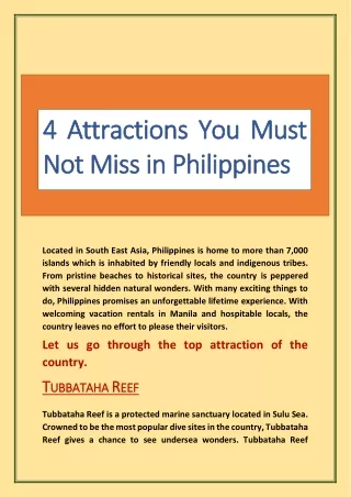 4 attractions you must 4 attractions you must