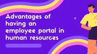 advantages of having an employee portal in human