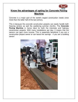 know the advantages of opting for concrete paving