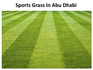 sports grass in abu dhabi