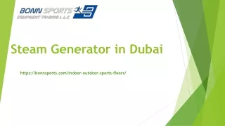 steam generator in dubai