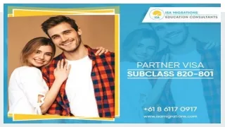 Know About Partner Visa Subclass 820 & 801