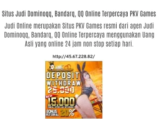 Situs Judi Dominoqq, Bandarq, QQ Online Terpercaya PKV Games