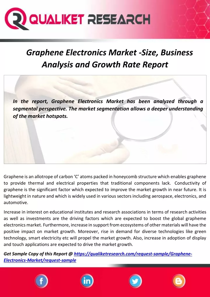graphene electronics market size business