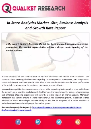 Global In-Store Analytics Market Status and Prospect 2020-2027