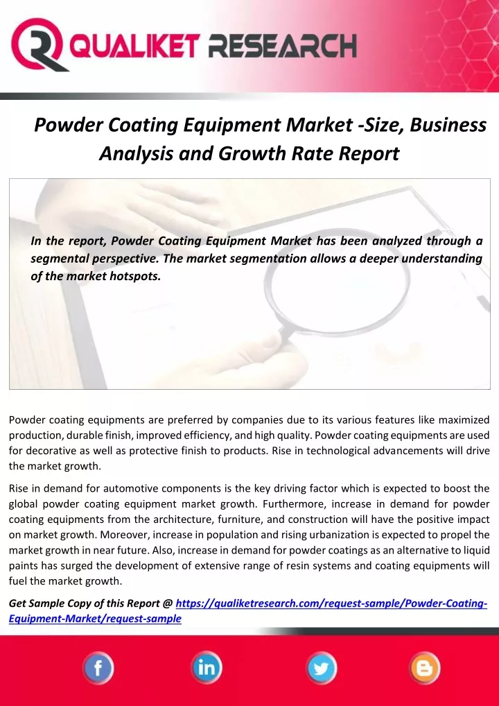 powder coating equipment market size business