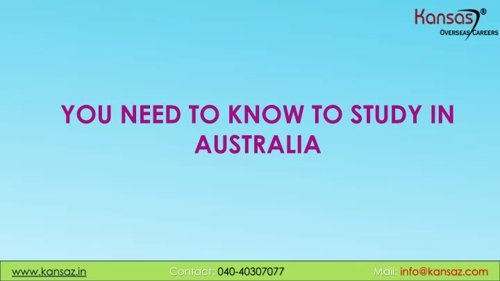 you need to know to study in australia
