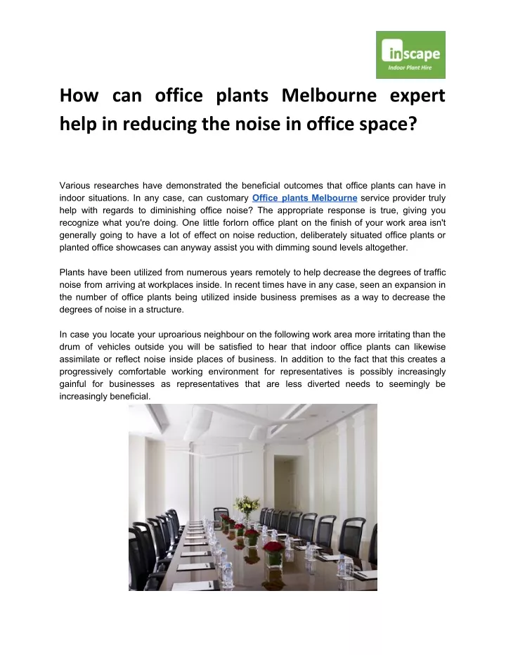 how can office plants melbourne expert help