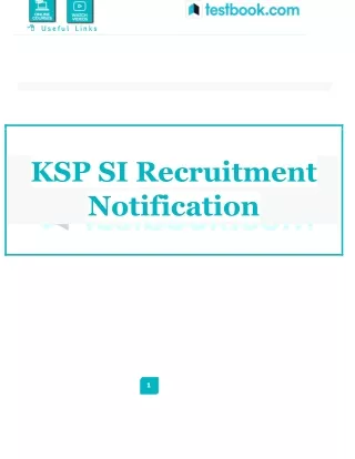 KSP SI Recruitment