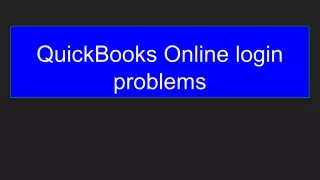 QuickBooks Online login problem