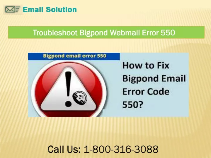 troubleshoot bigpond webmail error 550