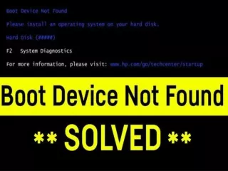 How To Fix HP Boot Device Not Found 3f0