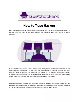 how to trace hackers