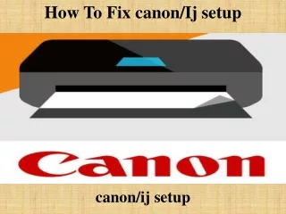 how to fix canon ij setup