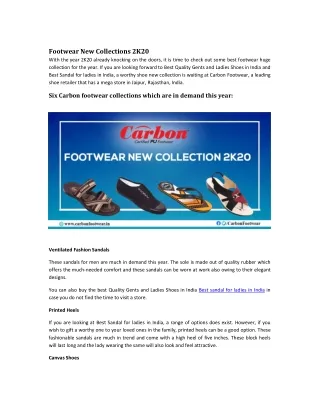 footwear new collections 2k20 with the year 2k20