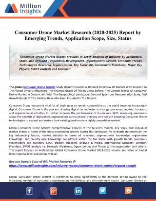 consumer drone market research 2020 2025 report