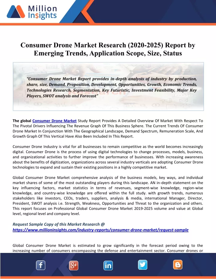 consumer drone market research 2020 2025 report