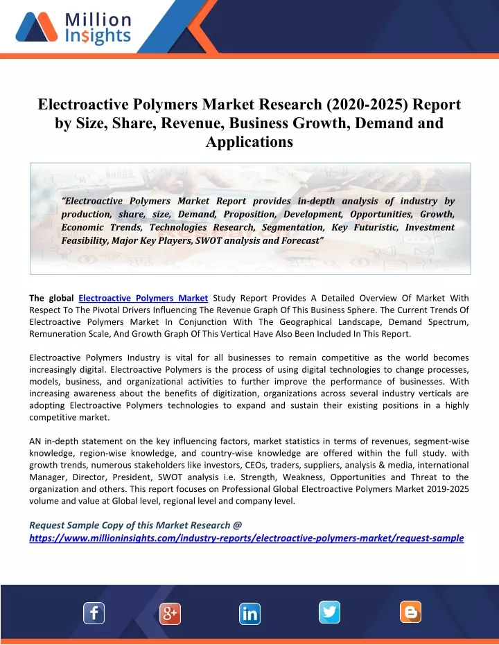 electroactive polymers market research 2020 2025