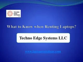 what to know when renting laptops