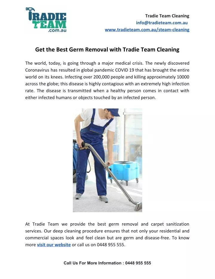 tradie team cleaning info@tradieteam com au