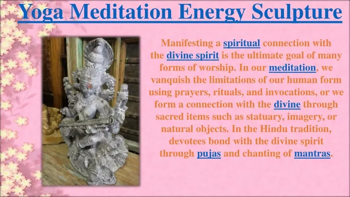 yoga meditation energy sculpture