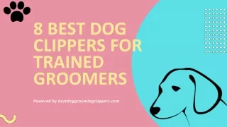 8 BEST DOG CLIPPERS FOR TRAINED GROOMERS
