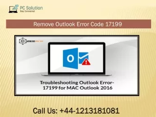 remove outlook error code 17199
