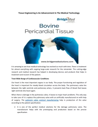 tissue engineering is an advancement