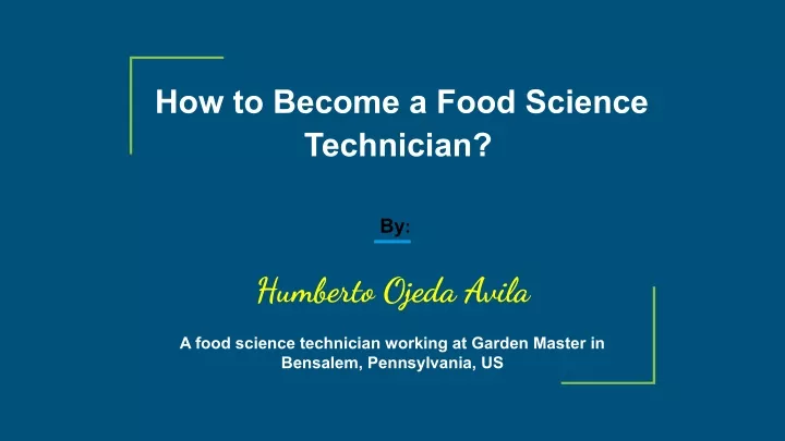 how to become a food science technician