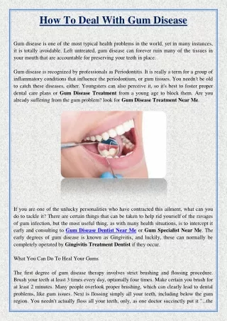 how to deal with gum disease