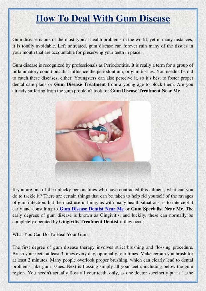 how to deal with gum disease