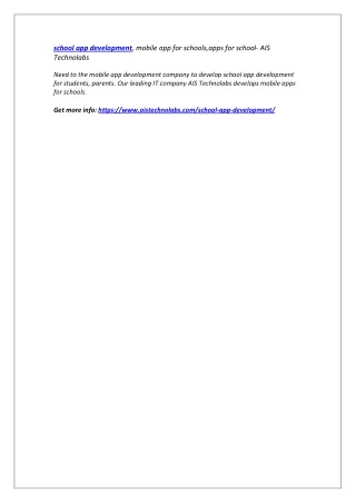 school app development mobile app for schools
