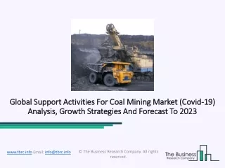 global support activities for coal mining market