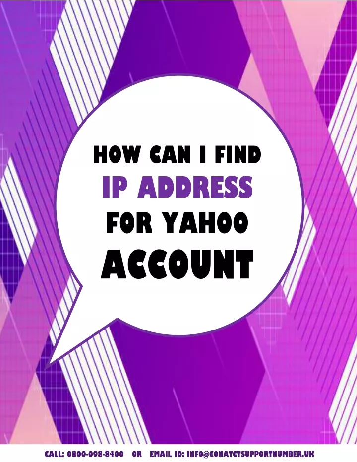 how can i find ip address for yahoo account